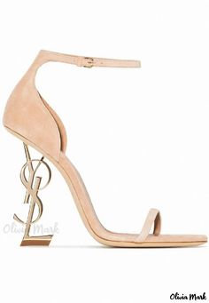 Olivia Mark - Womens Fashion High Heels with Seductive Alphabet Shaped Heels, Ultra-High Stiletto Heels, and Elegant Square Toe Sandals Chic High Heels, Ysl Heels, Square Toe Sandals, Elegant Heels, Bridal Sandals, Pink Sandals, Saint Laurent Shoes, Fashion High Heels, Pink Suede