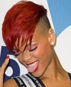 50 Mohawk Hairstyles for Black Women Rihanna Short Hair, Natural Hair Mohawk, Long Bobs, Hot Season, Keyshia Cole, Pelo Afro