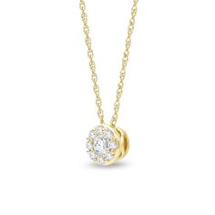 Complement any attire with the timeless sparkle of this lab-created multi-diamond pendant. 14K gold The round composite features multi-sized lab-created diamonds, the largest the 1/10 ct. center stone Certified lab-created diamonds; F color/SI2 clarity Includes certification card 1/4 ct. t.w. of lab-created diamonds 16.0- to 18.0-inch adjustable rope chain; spring-ring clasp Dazzling Yellow Gold Diamond Necklace With Halo Setting, Yellow Gold Diamond Necklace With Halo Round Cut, Gold Jewelry With Halo Setting Lab Grown Diamond, Yellow Gold Diamond Necklace With Halo, 14k Yellow Gold Diamond Necklace With Halo Setting, Anniversary Yellow Gold Diamond Necklace With Halo Setting, Yellow Gold Diamond Necklace With Halo Setting For Anniversary, 14k Gold Diamond Necklace With Halo And Round Cut, Yellow Gold Diamond Necklace With Round Cut Lab-grown Diamond