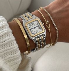 Cartier Watches Women, Bracelet Cartier, Bracelet Love, Cartier Watch