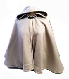 Short Fleece Cloak - Medium Grey Full Circle Cloak Cape with Hood - Fall Fleece Jacket Beige Hooded Poncho For Fall, One Size Cape For Cold Weather, Beige Winter Cape For Cold Weather, Winter Beige Cape For Cold Weather, Winter Outdoor Cape, One Size Outdoor Cape Outerwear, One Size Cape For Outdoor, One Size Outdoor Cape, Beige Winter Cape