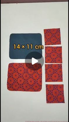 the instructions for how to make a quilt with squares and circles in red, black and white