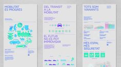 three brochures designed to look like different types of transportation