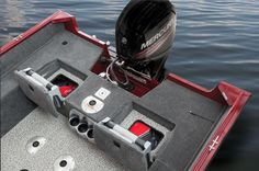 the inside of a boat with two seats on it and one seat in the back