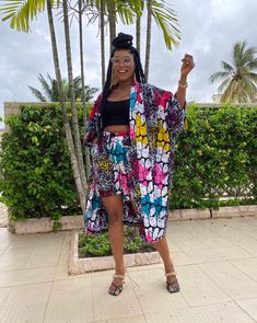 🌸 Look confident and elegant in this beautiful Ankara kimono and shorts set. 🌸 You can style it however you want depending on the occasion 😊. Both shorts and kimono can be styled separately and still look stunning.  A PERFECT 2 in 1 package FEATURES 📍 Kimono is a free size. One size can fit from a Size S - XXL. The kimono is designed to have an oversized fit.  📍 Kimono length - 44inches long. 📍 Shorts can fit up to a hips of 50inches.  📍 Shorts has an elastic waist with a drawstring.  Thank you for shopping with us🤍🤍 Bohemian Sets With Multicolor Kimono Sleeves, Multicolor Free Size Kimono, Multicolor Open Front Free Size Kimono, Kimono And Shorts, Ankara Kimono, Kimono Set, Plus Size Kimono, African Print Dress Ankara, African Print Dress