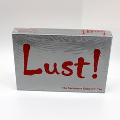 a box with the word lust written on it