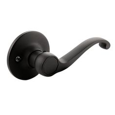 a black door handle on a white background