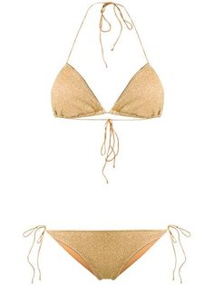 Shop Oseree metallic lurex bikini Triangle Top, Square Scarf, Lace Boots, Toffee, Swimwear Tops, Isabel Marant, Tom Ford, Women Collection, Crochet Bikini