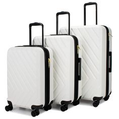 White Luggage, Travel Luggage Set, Craft Work For Kids, Hardside Spinner Luggage, Spinner Luggage Sets, Designer Luggage