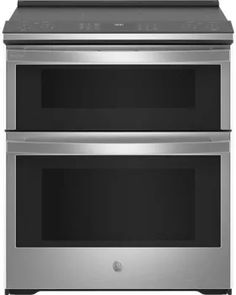 two ovens side by side, one with the top open and the other closed