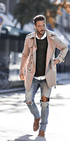 fall street styles looks for men Winter Essentials For Men, Trenchcoat Outfit, Stylish Street Style, Mens Fashion Edgy, Mens Fashion Smart, Mens Fashion Blog, Mens Fashion Rugged, Winter Work, Hipster Mens Fashion