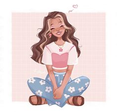 34 Adorable Digital Art Girl Drawings to Try Out - atinydreamer Girl Drawings Easy, Drawings To Try, Pinky Girls, Easy Draw, Cartoon Artist, Hair Illustration, Nose Drawing, Beginner Art, Girl Drawings