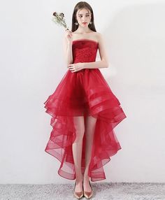 Sheer Bodice Tulle Dress For Banquet, Red Tulle Dresses For Prom Season, Strapless Sheer Wedding Dress, Sheer Strapless Wedding Dress, Sheer Tulle Corset Dress For Wedding, Tulle Dress For Banquet, Organza Dress With Tulle Skirt For Banquet, Banquet Gown With Organza Tulle Skirt, Organza Gown With Tulle Skirt For Banquets