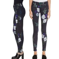 J Brand Floral Super Skinny Mid Rise Jeans. Ultra Skinny, Amazing Stretch, Control & Recovery. The Perfect Photo Finish Effect. Hunter Green Background With Flower Print In Vibrant Purple, White & Green. Retails For $198. Style Name: Forest Floor New With Tags No Flaws Size 24 Waist 13" Rise 8.5" Inseam 29.5" 94% Cotton 4% Polyester 2% Lycra Dark Blue Denim Jeans, J Brand Jeans, Mid Rise Jeans, Blue Denim Jeans, Jeans Brands, Black Skinnies, J Brand, Colored Jeans, Women Jeans