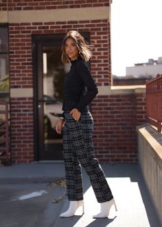 Upgrade your wardrobe with our stylish Plaid To Impress Pants. Perfect for any occasion, these pants feature a timeless plaid pattern that will leave a lasting impression. Elevate your style today and stand out from the crowd! Fabric 87% polyester, 10% rayon, 3% spandex Plaid Tapered Leg Pants For Fall, Chic Plaid Straight Leg Pants, Chic Plaid Bottoms For Business Casual, Plaid Pants For Business Casual In Fall, Chic Plaid Straight Leg Bottoms, Elegant Plaid Bottoms For Fall, Plaid High-waisted Pants For Business Casual, Plaid Tapered Leg Business Casual Pants, High-waisted Plaid Pants For Business Casual