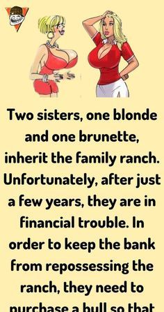 two sisters, one blonde and one brunette, inferent the family ranch unfortunately after just few years they are in financial trouble