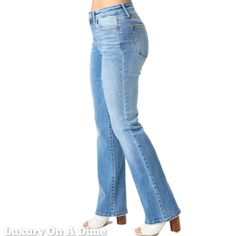 Medium Wash High Waist Stretch Flare Jeans, High Waist Stretch Flare Jeans In Medium Wash, Non-stretch High Rise Medium Wash Flare Jeans, Stretch High Rise Flare Jeans, High Rise Stretch Flare Jeans, Swimwear Bottoms, Plus Size Activewear, Straight Leg Denim, Trendy Dresses