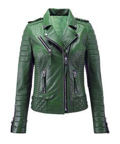 "Elevate your casual chic with our Women's Green Casual Leather Jacket. Crafted from 100% genuine lambskin leather, this jacket is the epitome of style and comfort. The rich green hue adds a touch of sophistication, making it a versatile piece for any wardrobe. Whether you're out for a stroll or making a statement, this jacket is the perfect blend of fashion and functionality. #WomensFashion #LeatherJacket #CasualStyle #GenuineLeather" Mens Leather Blazer, Leather Jacket For Women, Leather Blazer Women, Biker Coat, Casual Leather Jacket, Biker Leather Jacket, Green Leather Jackets, Womens Coats, Lambskin Leather Jacket