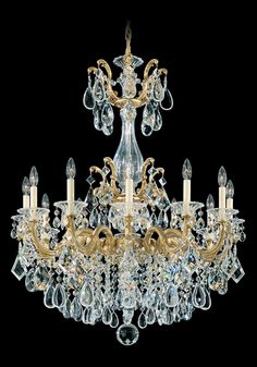 Schonbek - 5011-83R - 12 Light Chandelier - La Scala - Florentine Bronze Crystal Garland, Luxury Lamps, Bronze Chandelier, Luxury Chandelier, Traditional Chandelier, Mini Chandelier, Chandelier Style, Beautiful Chandelier, Chandelier For Sale