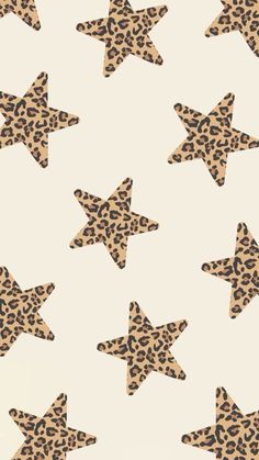 an animal print wallpaper with stars on it