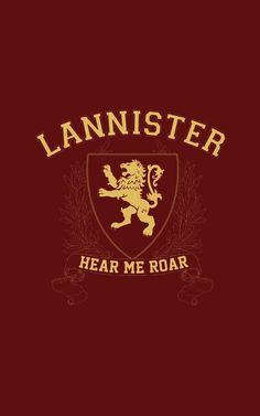 the lannister logo on a red background