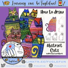 an image of how to draw abstract cats