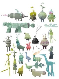 an image of many different animals and plants