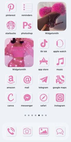 the pink icon set is displayed in this screenshoter's screengrafion