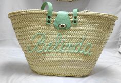 👍Get Your Baskets Photo Before Shipping💪 Fast shipping (ESTIMATED ARRIVAL 3-8 DAYS ) Monogram basket bag for women is a beautiful market basket personalized with initial. Custom beach bag with leather handles handmade with natural straw and combined with high quality leather, making it a lovely straw beach bag. Very versatile, this straw beach bag is perfect anytime and everywhere, you can use it as beach bag, for shopping, for the pool, for go to the grocery, etc. Finally, you can use your st Green Basket Bag For Beach Season, Personalized Tote Bag For Vacation, Personalized Tote Bag For Beach, Personalized Tote Bag For Summer, Personalized Rectangular Beach Bags, Summer Bags With Leather Handles As Gift, Summer Bags With Leather Handles For Gift, Custom Beach Bags, Bridesmaid Tote Bags