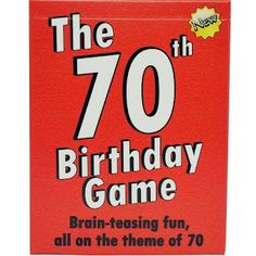 the 70th birthday game brainteasing fun, all on the theme of 70