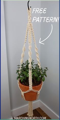 Learn how to make a simple but beautiful macrame plant hanger in this step by step tutorial for macrame beginners and beyond! Macrame Plant Hanger 5mm, How To Make Plant Hangers Macrame, Diy Boho Plant Hanger, Macrame Plant Hanger Thick Rope Diy, Macrame Plant Hanger Step By Step, Yarn Macrame Plant Hanger, How To Make A Plant Hanger Out Of Rope, Homemade Plant Hangers Diy, Diy Macrame Plant Hanger Pattern Hanging Baskets