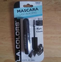 L.A. Colors Mascara Lash Building [Brand New. Never Opened.] Mascara Packaging, Building Color, Building Brand, La Colors, Mascara Lashes, Brand Building, Womens Makeup, Black Blue, Lashes