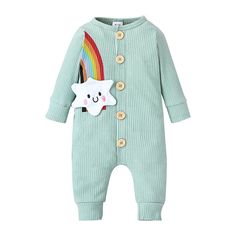 0-18months Baby Onesies Spring And Autumn Cute Rainbow Long Sleeve Baby Romper Wholesale Cute Multicolor Cheap Onesie, Cheap Multicolor Cotton Onesie, Affordable Fitted Multicolor Onesie, Cheap Multicolor Spring Onesie, Girls Long Sleeve, Denim Vest, Baby Romper, Girl Cartoon, Childrens Clothes