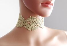 Check out this item in my Etsy shop https://www.etsy.com/listing/682637202/bridal-shower-leaf-lace-choker-delicate Adjustable Elegant Cream Choker, Elegant Adjustable Cream Choker, Elegant Cream Adjustable Choker, Bohemian Beige Jewelry For Wedding, Bohemian Beige Wedding Jewelry, Elegant Adjustable Jewelry For Ceremonies, Elegant Adjustable Crochet Jewelry, Adjustable Cream Necklace For Wedding, Bohemian Gold Bridal Necklace For Wedding