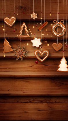 christmas cookies and decorations hanging from strings with the words no pin limits enjoy