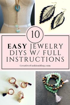 10 easy jewelry diy's and full instructions