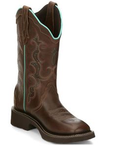 Justin Women's Mandra Brown Western Boots - Square Toe | Boot Barn Tan Square, Double Rose, Justin Boots Womens, Womens Cowgirl Boots, Boot Barn, Boots Store, Boots Square Toe, Golden Tan, Boot Companies