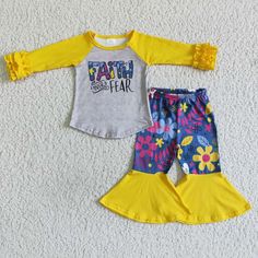 Faith Over Fear Shirt, Flower Girl Outfits, Kids Fall Outfits, Floral Outfit