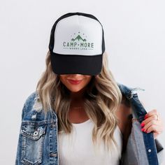 Looking for a cute hat to wear? Make sure to check out our foam trucker hats! These hats are one size fits most, with an adjustable back snap, they are the perfect addition to any casual outfit! Letter Print Snapback Hat For Outdoor Activities, Snapback Hat With Letter Print For Outdoor Activities, Letter Print Trucker Hat With Curved Brim For Outdoor, Outdoor Trucker Hat With Letter Print And Curved Brim, Letter Print Trucker Hat For Outdoor Activities, Trucker Hat With Letter Print For Outdoor Activities, Casual Trucker Hat For Camping, Trucker Hat With Curved Brim For Camping, Curved Brim Trucker Hat For Camping