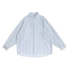 WN7561
■size(cm)




Length
 

Shoulder width
 

Chest
 

Sleeve width
 




M


74


56


131


56




L


76


57.5


135


57




XL


78


59


139


58




■model
173cm 55kg L
■material
50% cotton 50% polyester Oversized Light Blue Shirt With Pockets, Oversized Light Blue Tops With Pockets, Casual Light Blue Top With Casual Collar, Casual Light Blue Top With Collar, Light Blue Long Sleeve Shirt With Pockets, Light Blue Long Sleeve Top With Pockets, Blue Casual Collar Shirt With Pockets, Blue Shirt With Pockets And Casual Collar, Oversized Light Blue Collared Shirt