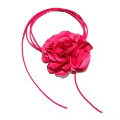 PRICES MAY VARY. Gothic Big Flower Choker - Pink Elegant Velvet Collar Choker, Adjustable design allows you to wear it at any length to match your style and preference, Suitable for womens' summer dresses Pink Lace Flower - Romantic, very delicate looking, perfect size flower design for any outfit. Flower size: 3.15"(8cm). Comfortable Soft Rope Neckband - Material: Wax Leather Rope and Lace, Lightweight and Comfortable to Wear, Extra Long String Fit for All Neck Size Y2K Accessory Goth Jewelry - Rose Necklace Outfit, Summer Dresses Pink, Black Pink Flower, Flower Romantic, Flower Choker Necklace, Necklace Outfit, Hot Pink Flowers, Y2k Accessories, Necklace Big