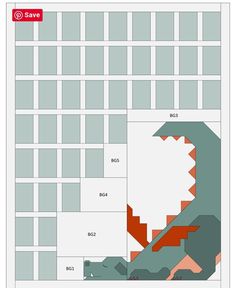 an image of a map with different colors and shapes on it, including the city's streets