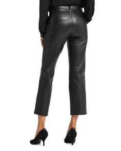 Nydj Faux Leather Ankle Pants Jeans Petite, Nydj Jeans, Women Encouragement, Pants Design, Ankle Pants, Back Patch, Leggings Shop, Women's Trousers, Black Faux Leather