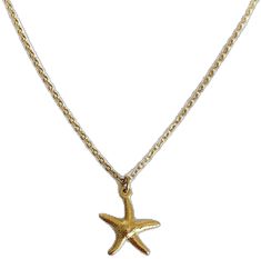 Adjustable Star Shaped Charm Necklace With Adjustable Chain, Adjustable Necklace With Starfish Charm, Summer Starfish Charm Star Necklace, Gold Starfish Shell Necklace With Starfish Charm, Gold Starfish Charm Necklace, Summer Ocean-inspired Necklace With Starfish Charm, Gold Shell-shaped Necklace With Starfish Charm, Starfish Necklace, Stainless Steel Necklace