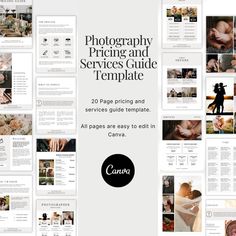 a large collection of photography and services guide templates