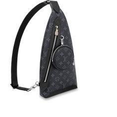 LOUIS VUITTON® - Duo Slingbag - Black Luxury Shoulder Chest Bag With Adjustable Strap, Luxury Chest Bag With Adjustable Strap For Travel, Luxury Travel Chest Bag With Adjustable Strap, Luxury Business Chest Bag With Adjustable Strap, Luxury Black Chest Bag For Daily Use, Black Luxury Chest Bag For Daily Use, Luxury Black Chest Bag For Travel, Luxury Belt, Luxury Belts