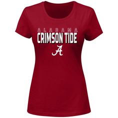 Show off your Alabama Crimson Tide pride with this comfortable and stylish Fanatics Plus Size Lean Scoop Neck T-Shirt. This scoop neck tee features a super-soft cotton construction, making it ideal for all-day wear. Plus, the stacked screen print wordmark and team logo on the front make it clear you're a true Tide fan. Alabama Shirts Women, Womens Alabama Shirts, Alabama Hoodie, Alabama T Shirts, Red Soft-washed Cotton T-shirt, Scoop Neck Tee, Alabama Crimson, Alabama Crimson Tide, Crimson Tide