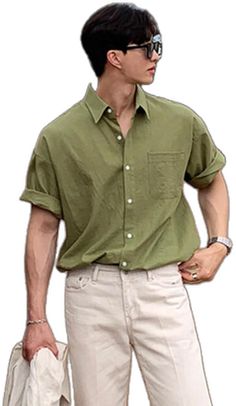 Olive Green Shirt, Formal Shirt, Formal Shirts, Stylish Men, Wedding Outfit, Button Downs, Sleeve Length, Green