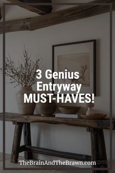 Looking for clever entryway ideas from small to large? You're 100% in the right place! Whether it's an organized entry by your front door or through a mudroom with shoe storage, see the 3 must-have steps! Entry Way Shoe Storage Ideas, Small Front Entryway Ideas