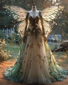 Fantasy Wedding Dress, Fairy Gown, Elven Princess, Fairy Tale Wedding Dress, Fairy Dresses, Fairy Clothes, Nature Dress